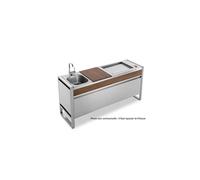 Table Fermée OASI 205C + Plancha OASI 80 Lisse + Evier + Mitigeur Pliable + Friteuse