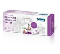 BWT Cartouches filtrantes BALANCED ALKALIZED + MAGNESIUM - 3 pièces | Réduit chlore, calcaire, métaux lourds | Eau enrichie, pH augmenté | Goût neutre | Compatible carafes BWT