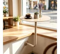 Table Fixation Murale Métal, Table Ronde de Bar, Bureau Flottant Petite