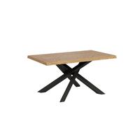 Table fixe 90x160 cm Versalux pieds anthracite écorcés