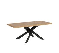 Table fixe 90x180 cm Versalux pieds anthracite écorcés