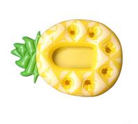 Table flottante gonflable en forme d'ananas pour piscine, porte-gobelet en PVC scellé, haute fréquence, vert et jaune, 84 x 48 x 16 cm (ananas)