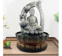 Table Fontaine Eau Avec Lumière LED Bouddha Feng Shui Salon Décoration NOUVEAU