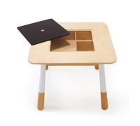 Tender Leaf Meubles: Table FORÊT 56x56x44,7cm, Table avec Un Compartiment caché sous Un Panneau Central de Crayon, en Bois, en boîte 62,5x61,5x8cm, 3+