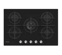 Table Gaz - CANDY - CVG74WPB - 5 plaques de cuisson - Allumage électronique - Noir