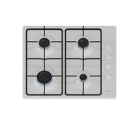 TABLE GAZ INOX, 60 CM, SER2, 4 BRÛLEURS, FONTE AVEC PIEDS EN CAOUTCHOUC BOSCH - PBP6B2K80