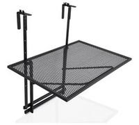 Costway Table de balcon suspendue rabattable – hauteur réglable 5 niveaux, anti-rouille noir