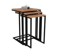 Table gigogne, 100% aggloméré mélaminé, couleur atlantique noir