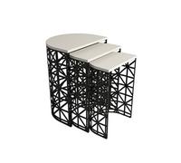 Table gigogne, 100 % aggloméré plaqué mélamine, couleur crèmeNoir 46x62x33 Noir G