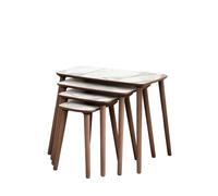 Table gigogne (4 pièces) en bois "Luci" 70 x 40 x 55 cm - Blanc