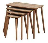 Table gigogne (4 pièces) en bois "Luci" 70 x 40 x 55 cm - Chêne 12
