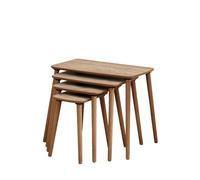 Table gigogne (4 pièces) en bois "Luci" 70 x 40 x 55 cm - Chêne