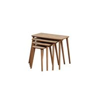Table gigogne (4 pièces) en bois "Luci" 70 x 40 x 55 cm - Chêne
