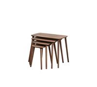 Table gigogne (4 pièces) en bois "Luci" 70 x 40 x 55 cm - Noyer