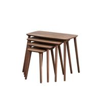 Table gigogne (4 pièces) en bois ""Luci"" 70 x 40 x 55 cm - Noyer