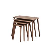 Table gigogne (4 pièces) en bois "Luci" 70 x 40 x 55 cm - Noyer
