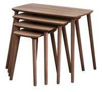 Table gigogne (4 pièces) en bois "Luci" 70 x 40 x 55 cm - Noyer