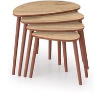 Table gigogne (4 pièces) en bois "Nora" 68 x 45 x 55 cm - Chêne 12