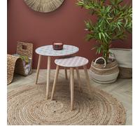 Table Gigogne - HOME DECO FACTORY - Duo - Motifs Azulejos - Multicolore