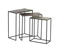 Lot de 3 Tables Gigognes Design "Slim" 65cm Noir