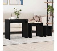 Table gigogne - vidaXL - 883536 - Chêne noir - Bois d'ingénierie - Set emboîtable finition mate