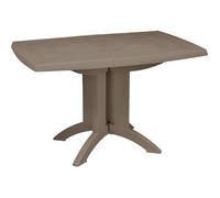 Table - GROSFILLEX - Vega - 118x77 cm - Pliable - Résistante aux intempéries - Taupe
