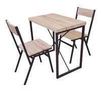 Table haute avec 2 chaises - l. 80 x h.