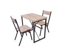 - Table haute avec chaises Dock - L. 80 x H. 75 cm - Marron - Dock