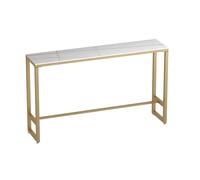 Table Haute Cuisine Nordique Fer Forgé Ardoise Table de Bars Large Plateau Finition Peinture Haute Température Pieds Robustes Tables de Balcon pour Cuisine, Salon, Salle de Réunion, Bari(140x40x105cm)