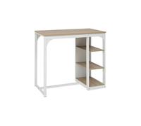 Paris Prix Table de bar Eat Up 105 x 60 cm Blanc et naturel