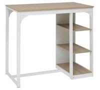 Paris Prix Table de bar Eat Up 105 x 60 cm Blanc et naturel