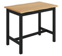 Table Haute de Bar EKAI Noir 112x70x91 cm Bois de Pin Massif | Design loft industriel, bois de pin robuste, bord vivant, revêtement de peinture protecteur, nettoyage facile