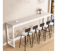 Table Haute De Bar En Bois Massif, Table De Comptoir De Style Industriel For Cuisine Ou Bar, Adaptée Aux Restaurants, Cuisines, Balcons, Cafés, Pubs, Sans Tabourets(White,15.7x63in)