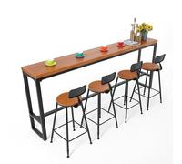 Table Haute De Bar Industrielle, Table Rectangulaire De Comptoir, Idéale For Balcons, Cuisines, Salles À Manger, Cafés Et Pubs. Tabourets Non Inclus(15.7x63in)