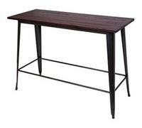 Table haute de bar MENDLER HWC-H10 industriel 106x147x60 cm vintage noir marron Marron G