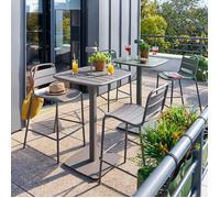 Hespéride - Table Haute de Jardin 2 Places alegoria 70x70cm café