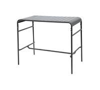 Table haute de jardin métal 4 places. anthracite. 120 x 70 x 95cm