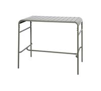 Table haute de jardin métal 4 places. kaki. 120 x 70 x 95cm