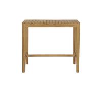 Table haute de jardin rectangulaire en bois teck massif L120 cm GILI