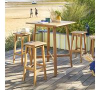 Table haute de jardin TIWI Acacia 4 places - certifié FSC® Hespéride