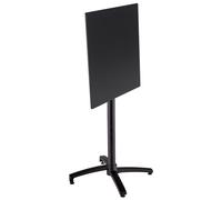 Table Haute De Terrasse 60x60 Cm Inclinable Stratifié Noir Noir