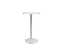 Table haute design ronde blanche D60 cm CALISTA