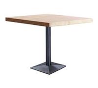 PEGANE Table Haute en Bois Coloris chêne Nordique et Pieds en métal Coloris Noir - Longueur 70 x Profondeur 70 x Hauteur 74 cm