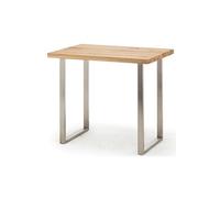 Table haute en chene sauvage et metal laque anthracite - Longueur 120 x Hauteur 107 x Profondeur 80 cm --