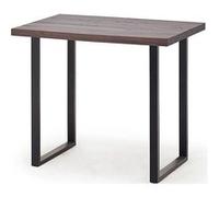 Table haute en chene tanner et metal laque anthracite - Longueur 120 x Hauteur 107 x Profondeur 80 cm -PEGANE- chêne tanner