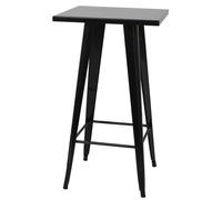 Table haute MENDLER HWC-A73, métal, design industriel 105x60x60cm noir Noir G