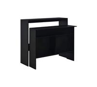 Table haute mange debout bar bistrot avec 2 dessus de table noir 130 cm