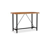 Table haute mange debout bar bistrot bois massif de sesham 150 cm