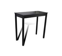Helloshop26 Table Haute Mange Debout Bar bistrot Noir MDF 115 cm 0902115