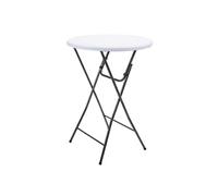 Table haute mange debout D80 pliable PE blanc